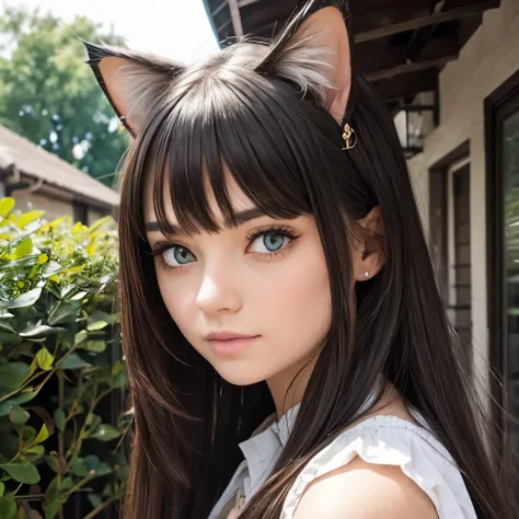 Girl with cats eyes