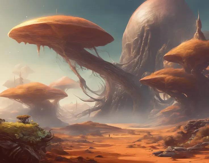 Alien landscapes, strange scenery, strange creatures, unusual plants