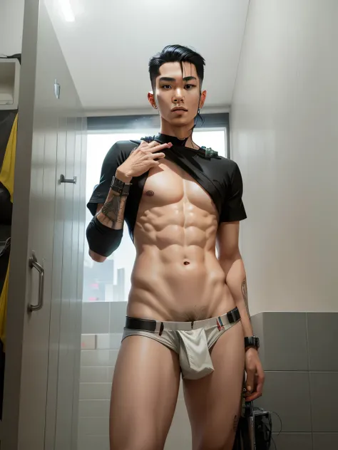 cyberpunk, Thai person,handsome, realistic,8k,Cyber Series