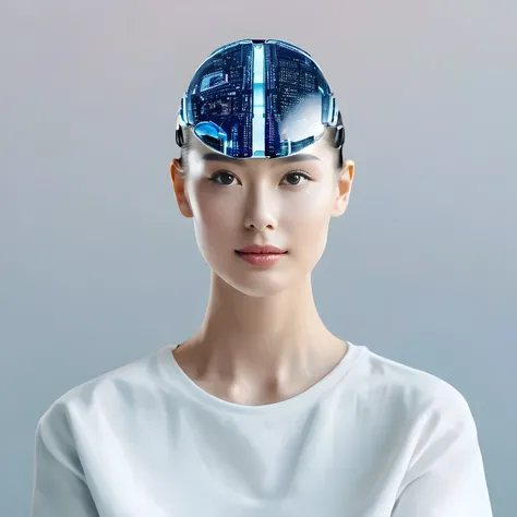 Ai generation sitting on human head