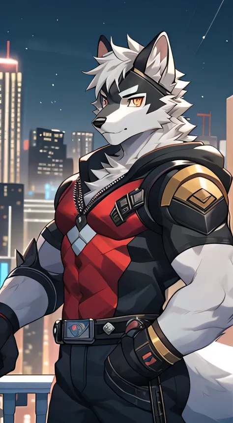 arctic fox，City，golden pupils，Handsome，have a better figure，Black casual wear，Say hello by chance，Cai Xukun&#39;s Kamen Rider