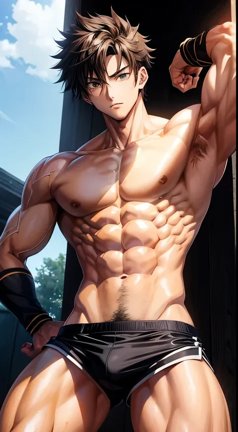 Anime guys 18 years old 
Hot guys 
Strong arms and legs
6 pack abs