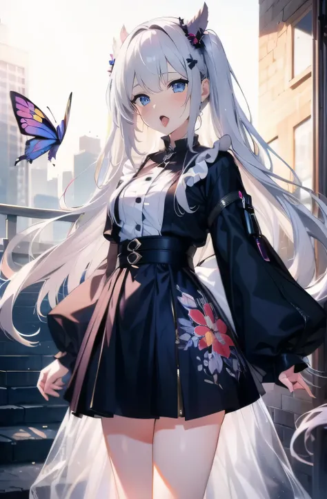  absurdres, highres, ultra detailed, seductive anime girl, open mouth, fellatio gesture, nsfw, one arm raised and makes a circle around mouth, tongue stcking out, sexy, girl is making a fellatio gesture