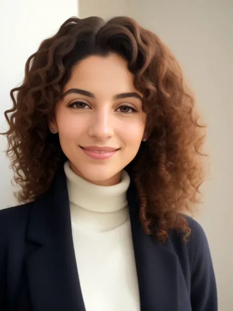 smiling woman with curly hair and turtleneck sweater posing for a photo, Sarah Ali, Ameera Al-Taweel, Malika Favre, arab Ameera Al-Taweel, Carola Rubio, Estefania Villegas Burgos, mélange de la Saint-Valentin, Eytan Zana, Fernanda Suarez, Adriana DXIM, Lau...