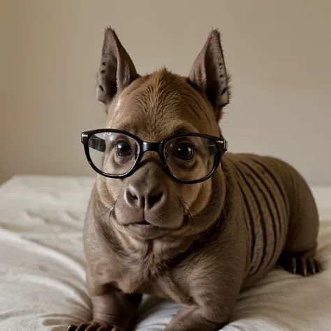 Animal capibara con lentes