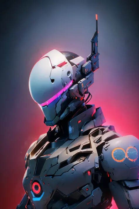 official art, potraot, attractive, unity 8k wallpaper, ultra detailed, aesthetic, masterpiece, best quality, hyperrealistic and intricate detail, ((portrait of a military nousr robot)), warframe, ((full robot helmet)), character design, ((detailed helmet))...