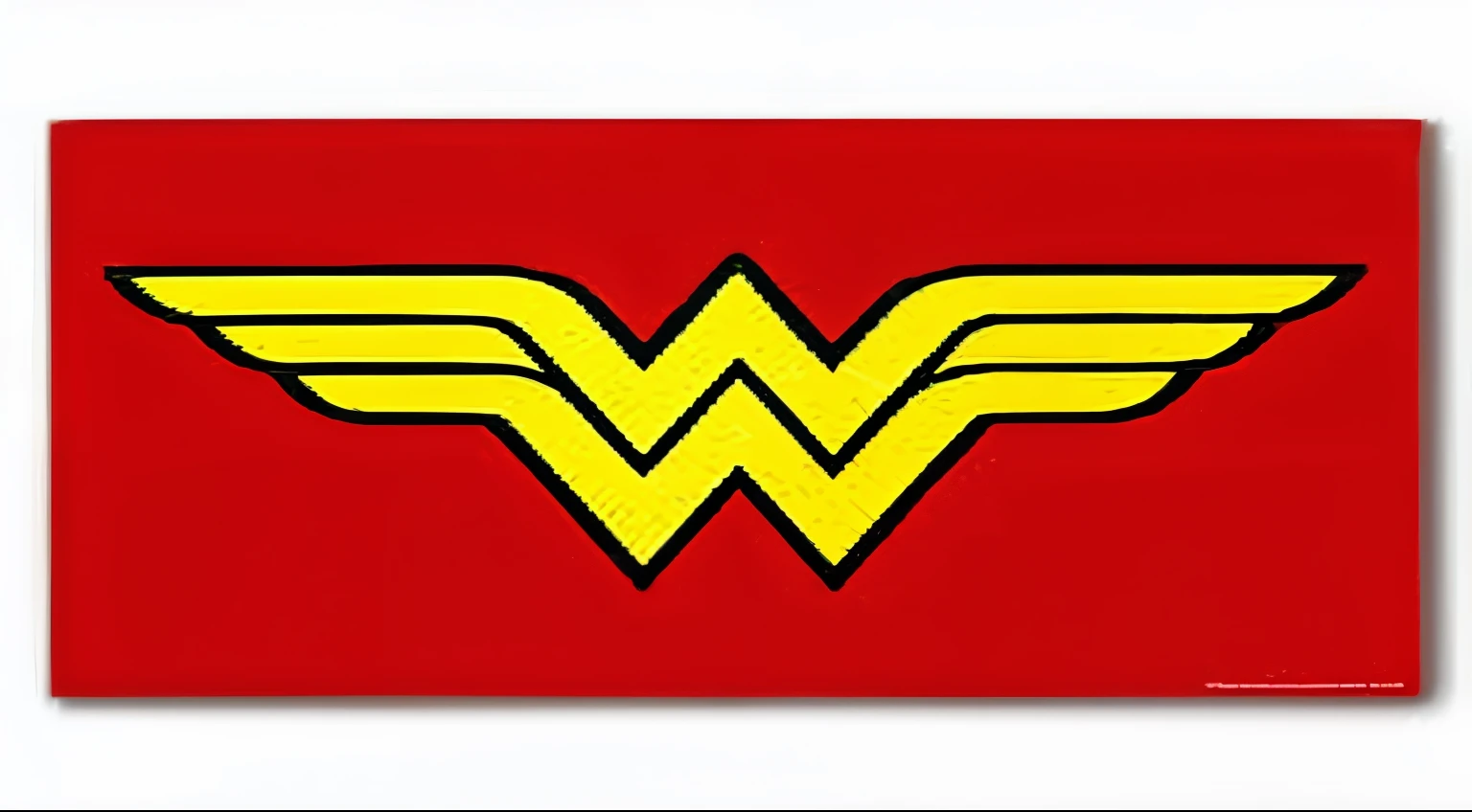 Wonder woman logo, 3d version, no person should appear on the photo