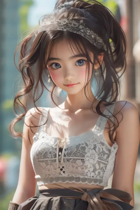 ((sfw: 1.4)),((detailed face, professional photography)), ((sfw, lace queen, grid girl, skirt, sleeveless, 1 Girl)), Ultra High Resolution, (Realistic: 1.4), RAW Photo, Best Quality, (Photorealistic Stick), Focus, Soft Light, ((20 years old)), ((Japanese))...