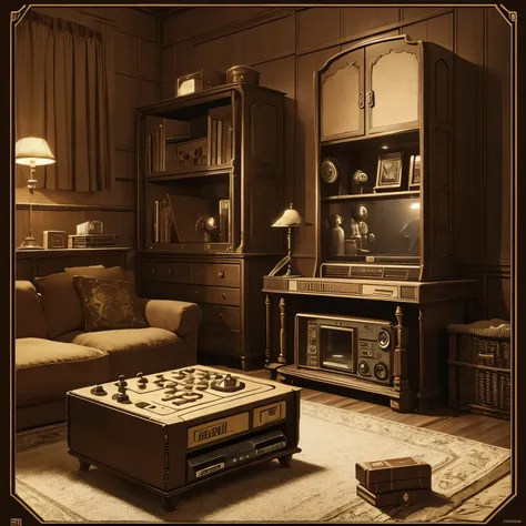 masterpiece, sepia-toned images, old memories, nostalgia, Retro games, Invader game