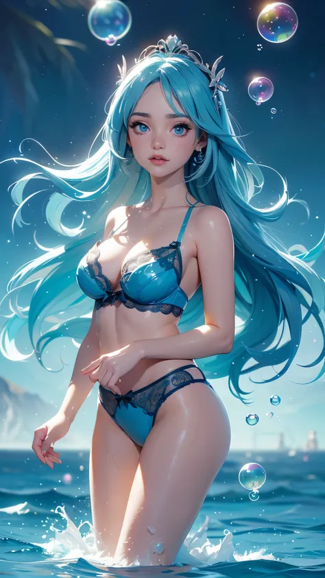 (La mejor calidad,A high resolution,Ultra - detallado,actual),Ariana Grande con bikini white dentro el mar ,(dentro mar paredes ceramic), (boruto_tsunade_SG, pelo rubio, senju tsunade, ojos verdes), Tsunade (naruto), puntaje_9, puntaje_8_arriba, puntaje_7_...