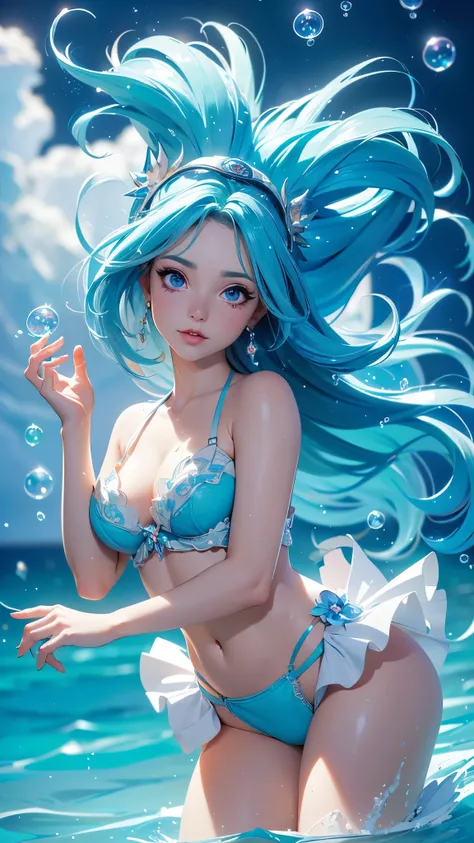 (La mejor calidad,A high resolution,Ultra - detallado,actual),Ariana Grande con bikini white dentro el mar ,(dentro mar paredes ceramic), (boruto_tsunade_SG, pelo rubio, senju tsunade, ojos verdes), Tsunade (naruto), puntaje_9, puntaje_8_arriba, puntaje_7_...