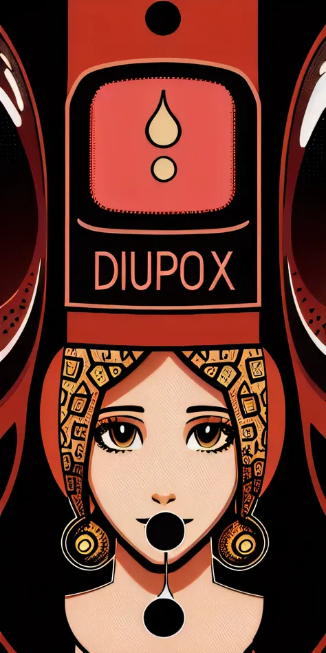 HIGH RESOLUTION Pattern with a condom motif girl, same type eyes, the text to say durex