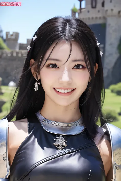 highest resolution, 4k, masterpiece: 1.3), japanese mature, women pictures, sexy, fine eyes, slender body shape, realistic teeth, double eyelid, full body, highest quality, become familiar with, equipped with armor, in a fantasy world, The background is a ...