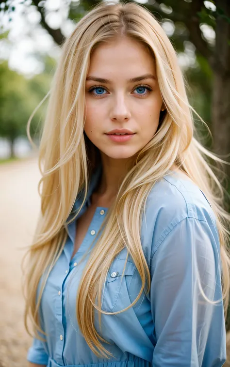 woman girl pretty blonde long hair, blue eyes,