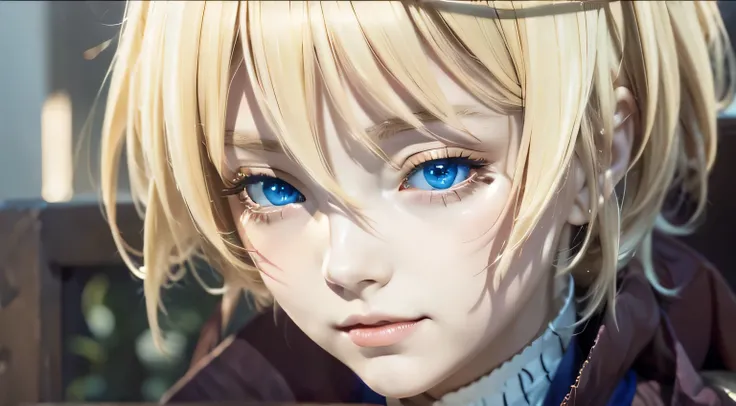 Alois trancy , blonde hair , blue eye