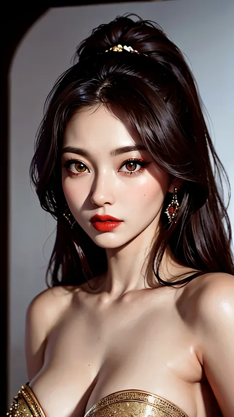 8k, ultra-detailed, high-quality, beautiful goddess woman, old holywood style elegant dress, old holywood actress, siren seductive eyes, red lipstick, smokey eye makeup, high-value woman
