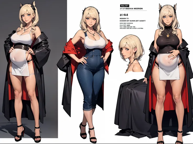 ((masterpiece)),(((best quality))),((character design sheet)), ((full body view)) illustration,1girl, thick thighs, ((detailed face:1.4)) Just the right kind of 14-year-old japanese sunburn pregnant kuro Gyaru pregnant for promiscuous sex friend, rough ske...