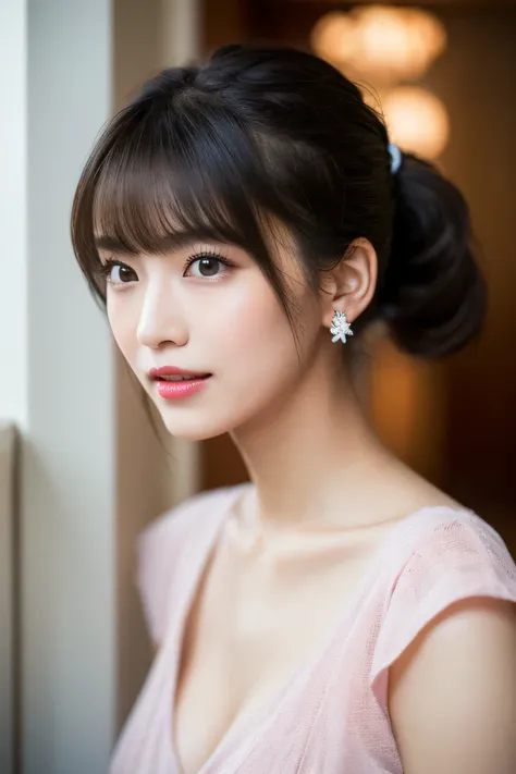 ((highest quality, 8K, masterpiece :1.3)), (realistic, Photoreal:1.4), sharp focus：1.2, 
Bright colors, professional level, shallow depth of field, 
20-year-old, (Half Japanese and half German woman), 1 person, A beautiful face with intelligence, 
Supple b...