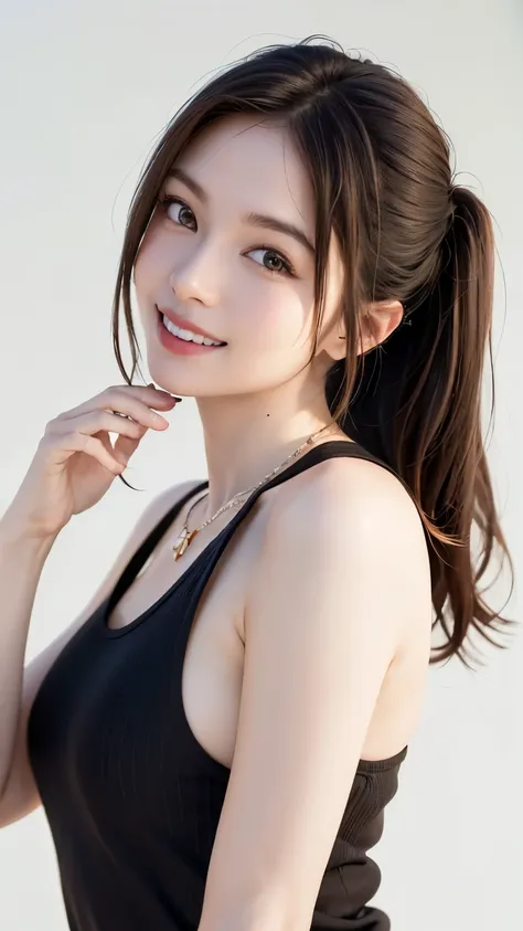 (highest quality、8K、32k、masterpiece)、(realistic)、(Photoreal:1.2)、(High resolution)、Super detailed、very beautiful face and eyes、1 girl、round and small face、thin waist、delicate body、(close、highest quality、high detail、Rich skin details)、(highest quality、8K、oi...