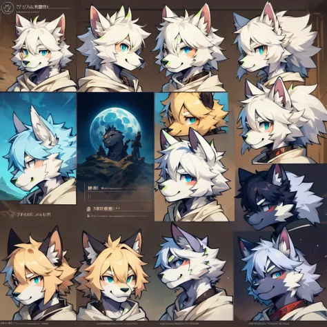 ((masterpiece)), (ultra detailed), (best quality), detailed background, (style of fantasy), (concept art, character sheet),absurdres(highly detailed beautiful face and eyes)perfect anatomy(angelic handsome boy, kemono, child)(furry anthro),