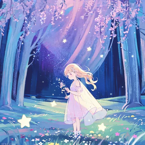 complex background, wishing star background, a woman wearing an ethereal mystical pink translucent dress that reflects the stars, perfume promo art, mystic, complex drawing, highly detailed, Covergirl brand, promo art, artistic rendition, ethereal, starry ...