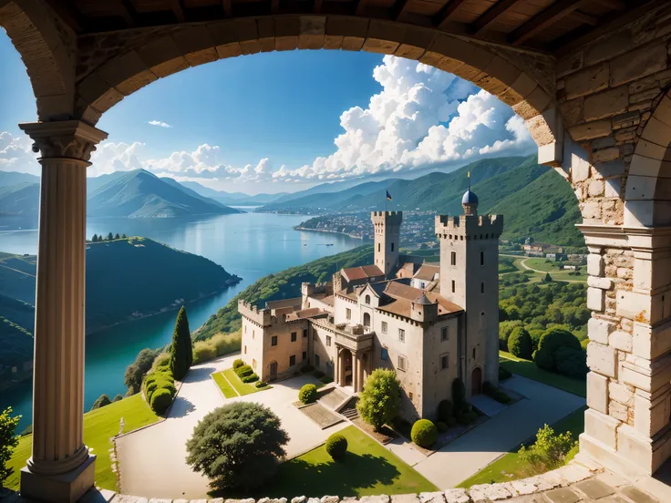 Odescalchi Castle, commune of Bracciano, province of Rome, Italy. Current days. Realistic image.