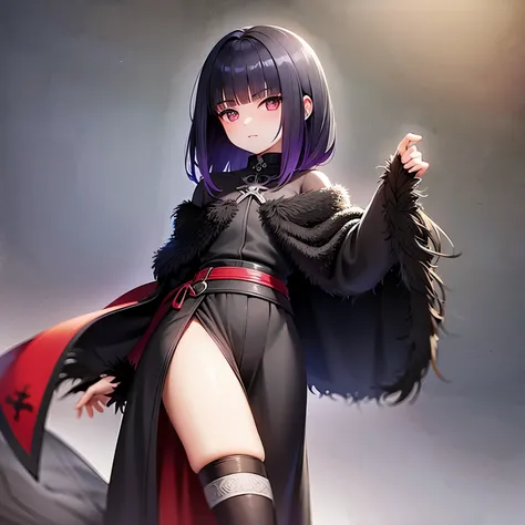 Raven feather cloak girl