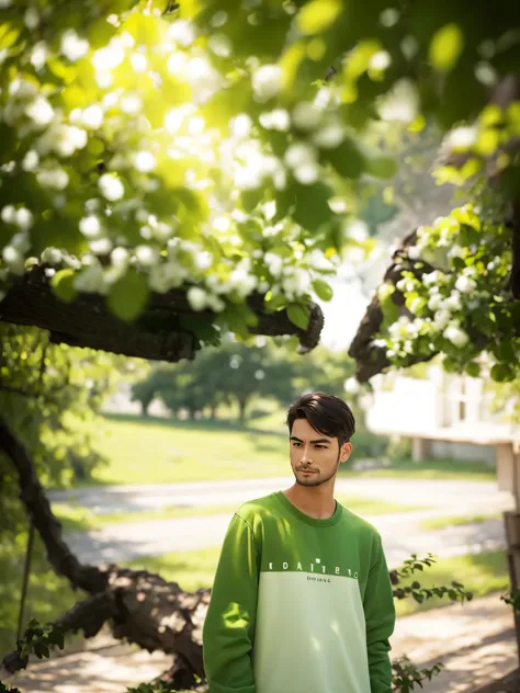 Green mixed colour sweatshirt