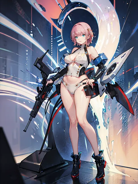 (highest quality,High resolution:1.2),super detailed,(realistic:1.37) (girl), exposed female genitals, anime style, (Fat:1.4) , cyber punk , full body tight suit , (covered nipples:0.9) , (chest:1.1) , (muscular:1.3) , (abs:1.1) , (thick arms:1.4) , thick ...