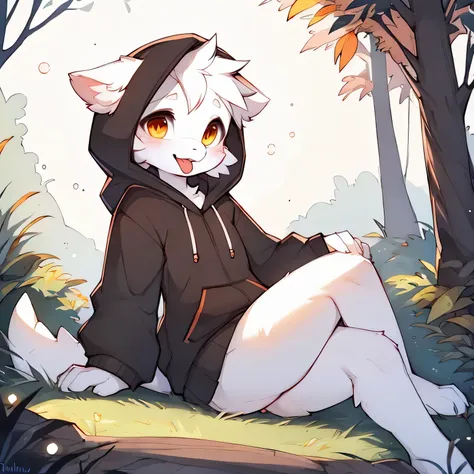 nj5 fur, dragon, sitting, hoodie, nature, male, cheerfulness, white fur, white body,，by_hioshiru:1.2), (by_anthera:0.6), (by_Kekitopu:0.6), (by_in the corner:0.6), (by_Palm:1.2), (by_doxy:0.6), (by_youjomodoki:0.6), by_Honesty, (by_Flight:1.2), by_Jinfu, b...