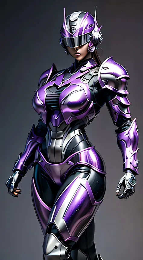 female robocop solo、bright outdoors、strong light source、8k, high quality, masterpiece, 最high quality、very detailed、armor that co...