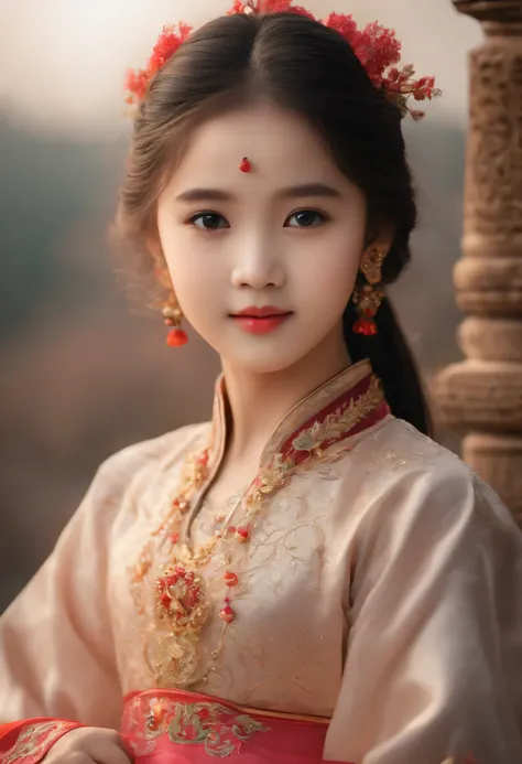 best quality，masterpiece，high resolution，Daughter，HD，Chinese dress，super pretty face，Super beautiful eyes，Super beautiful hair，Super clear pictures