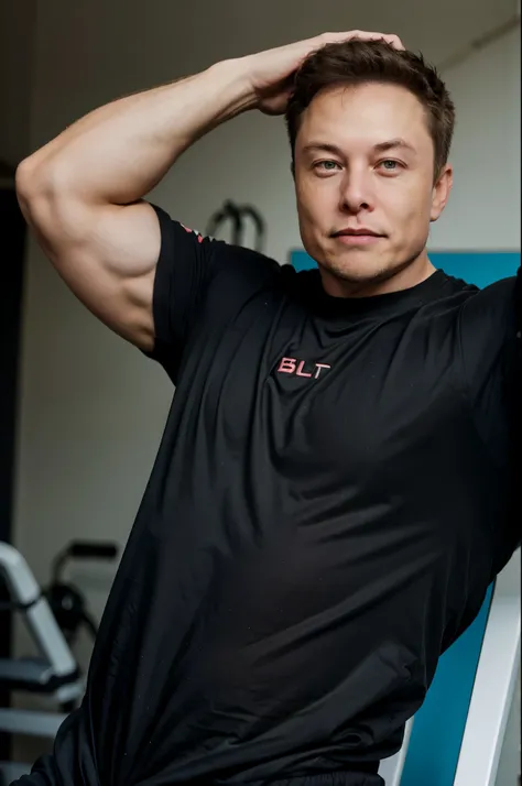 Elon Musk as body builder 