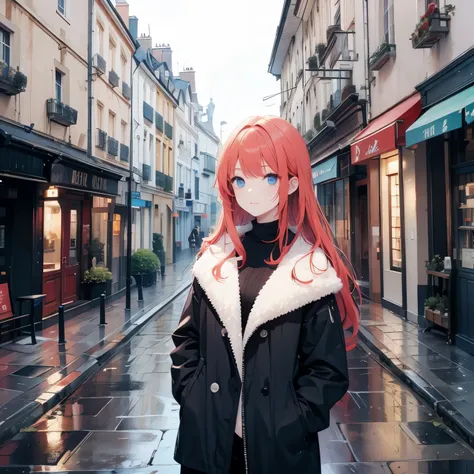 Red hair, blue eyes