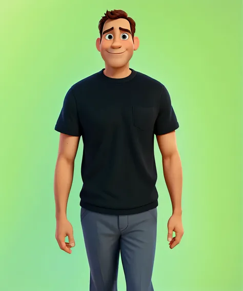 Homem de 40 anos no estilo Disney Pixar, alta qualidade, melhor qualidade