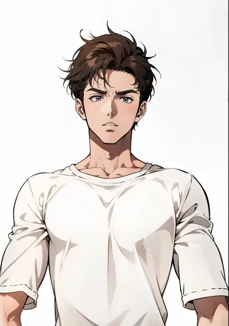 Gere uma imagem de arte no estilo anime de um personagem protagonista , deve ser magro .