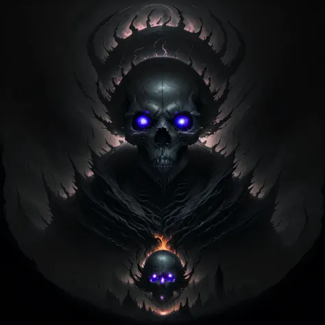 (high quality,highres:1.2),ultra-detailed,realistic,horror,portraits,dark,monochrome,ominous lighting fractals

A skull emerging from a swirling vortex, with highly detailed and menacing eyes. The skull is positioned above the cityscape, looking down with ...