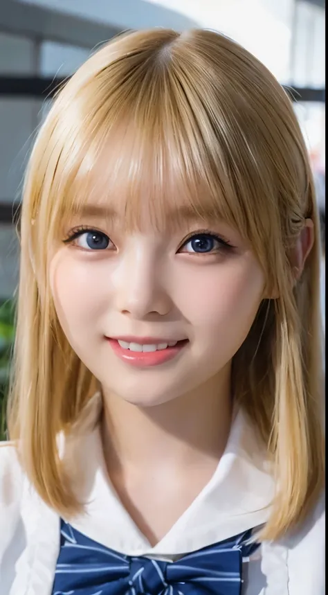 very beautiful shiny cute face、Glossy beautiful white skin、shining cheeks、Pale sky blue eyes that shine brightly、cheek highlights、terrible face、cheek gloss、double eyelid、Very long shiny dazzling bright blonde silky straight hair、sexy 18 year old、Cute beaut...