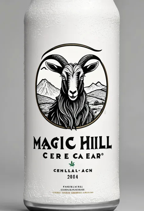 logotipo con el nombre de Cervecera "Magic Hill" and an Oaxacan goat in Spanish