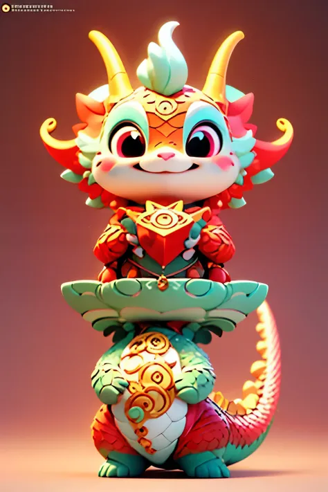 cartoon-style blind box: unveiling a surprise 3d treasure, a cute snake character in vibrant colors awaits. ip address: [--s2] f...