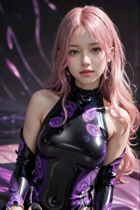 (8K, top-quality, masterpiece:1.2), (realistic, photorealistic:1.37), (super detailed), (one girl), (highly detailed), (beautifully detailed eyes), (of the highest quality), (masterpiece), (detailed face), (20yr old), (pink hair, long hair), (medium breast...