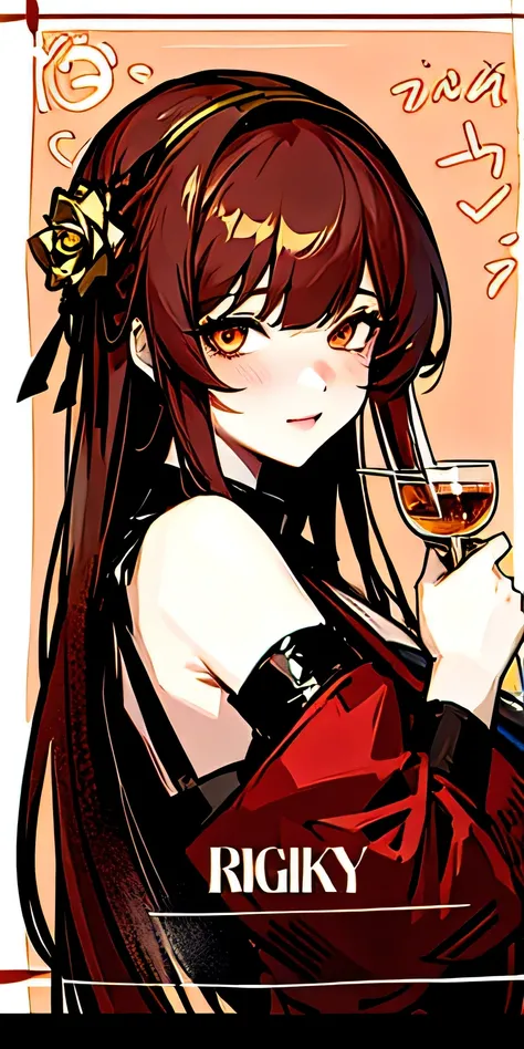 HIGH RESOLUTION Pattern with alcohol motif girl, same type eyes, the text to say "whiskey", girl