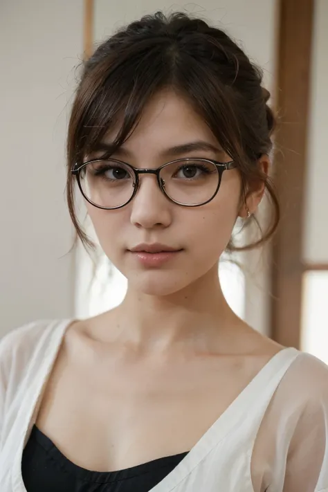 ((best quality)), ((masterpiece)), (detailed), perfect face, beautiful japanese gal 
girl,   using a glasses,  and using a maid costum



