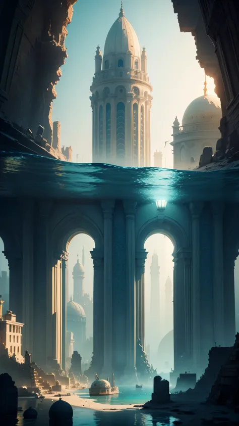 underwater city of alexandria, 8k, high resolution