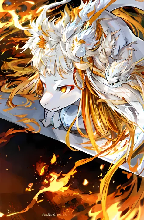 white dragon masterpiece fire