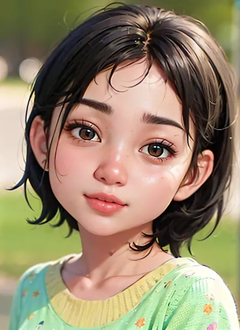 super cute girl ip by popmart,natural light,adorable,youthful,animated, pixar style,