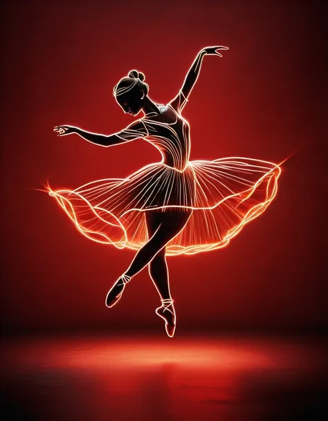 candle, red background, digital art style, simple lines
silhouette of a ballet dancer dancing beautifully, flame dancing with th...