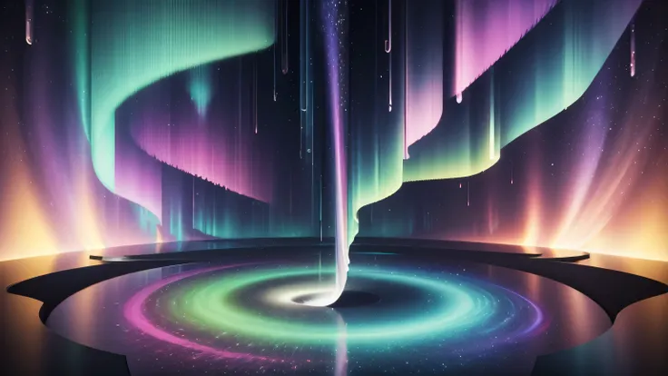 3D rendering abstract background, aurora