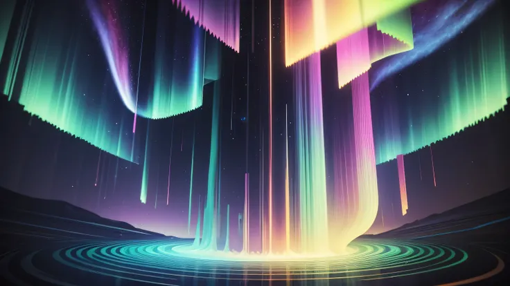 3D rendering abstract background, aurora