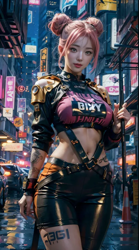 masterpiece, maximum quality, ultra high resolution, 8k, a girl,beauty,21years old,fair skin, extremely beautiful,strong gaze, alone,bust portrait,cyberpunk outfit, extremely detailed face, detailed eyes, mischievous smile, cheerful, realistic photo, total...